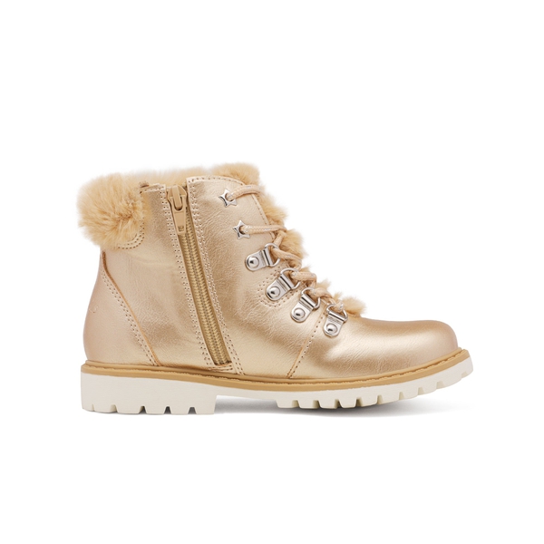 Girls Ankle Fashion Boots - GOLD PU - 2